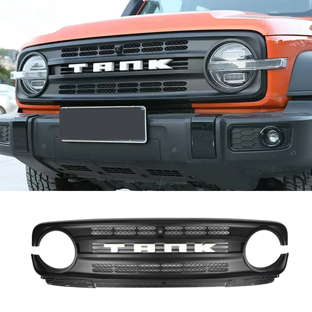 

For 2021-2025 Tank 300 Marshal Black Grille & Front Mask, Off-Road Appearance Kit