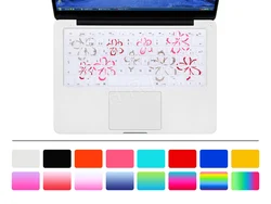 HRH Spanish Flower Decal Silicone Keyboard Cover Keypad Skin Protective Film for Mac Book Air Pro Retina 13