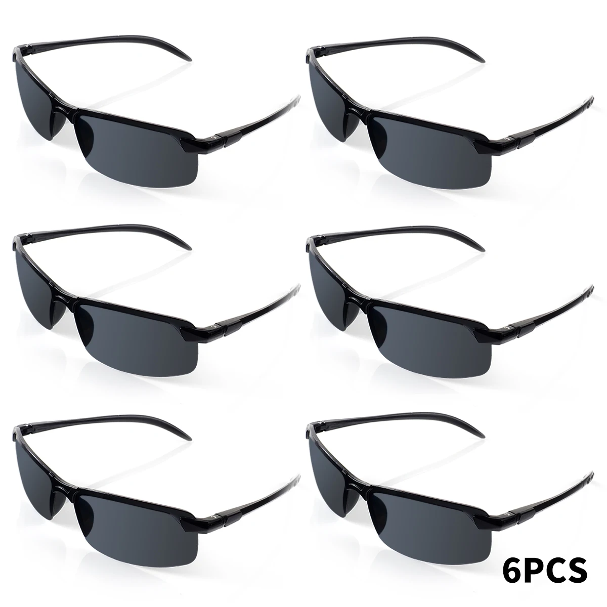 6 Stück/Set HD Sportsonnenbrillen für Männer und Frauen Ultraleichte Radfahrbrillen UV400-Schutz Angeln Laufen Outdoor Sonnenbrille