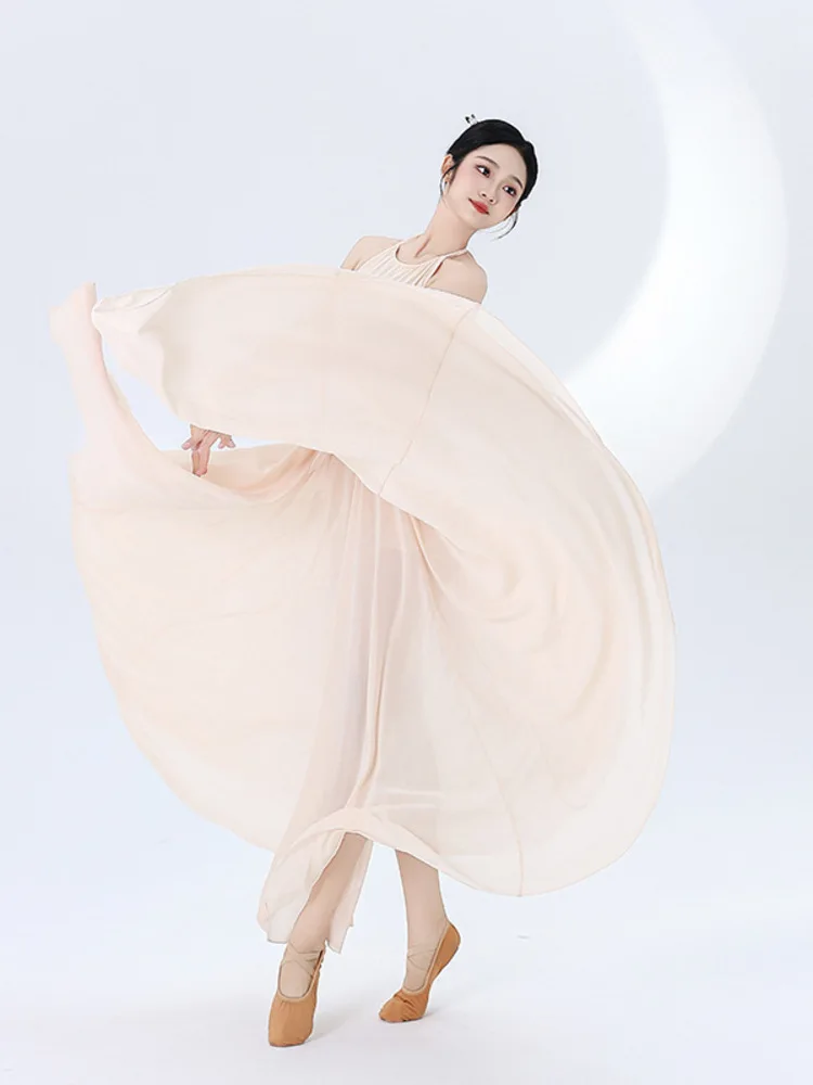 Backless Spaghetti Strap Ballet Crop Top and Tulle High Waist Skirt Set – Elegant Stage Costume for Women Dance Performance