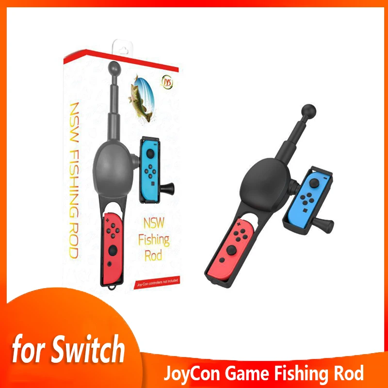 For Nintendo Switch Fishing Rod NS Joycon Game Accessories Fishing Star Left and Right Controllers Body Feel Fishing Rod