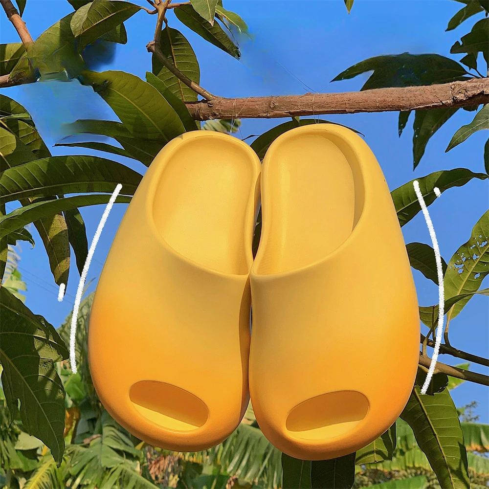 Women Trendy Cute Mango Indoor Platform Slippers Female Summer Thick Sole Anti-slip Bathroom Slides Comfortable Beach Sandals