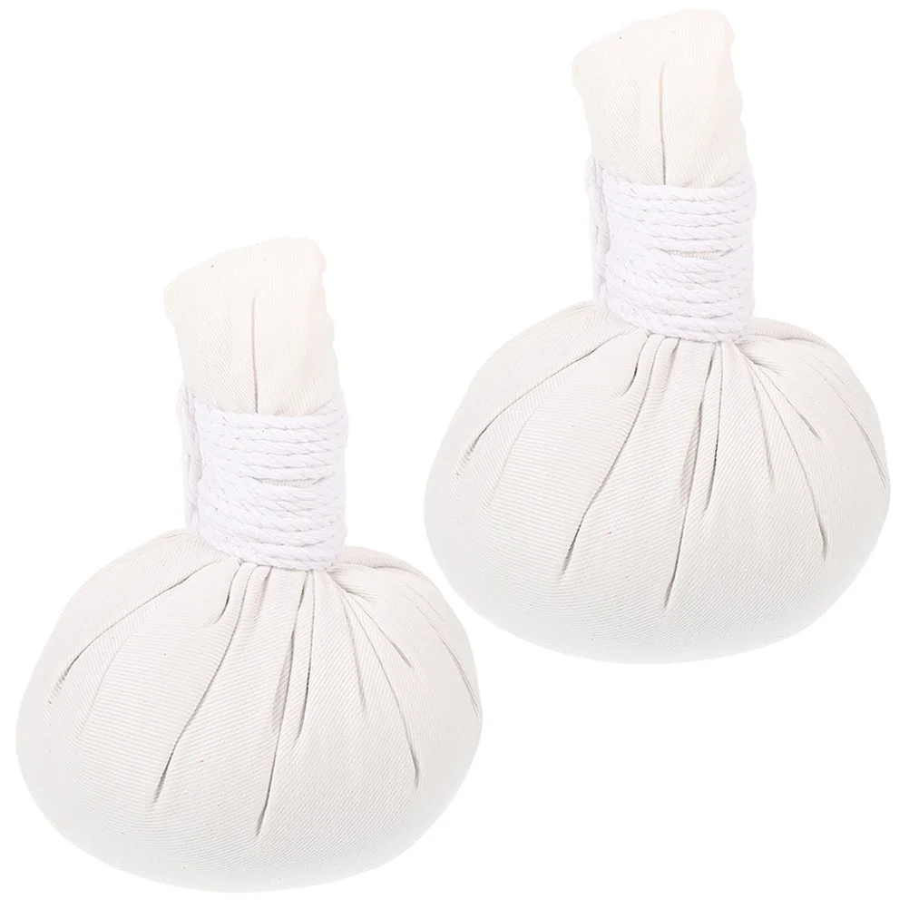 

2 Pcs Herbal Medicine Extension Massage Balls Warming Bag Compress Compression Pouch Cotton Spa Thai Chinese Package