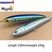 Japan Maria F190 Floating Pencil 65g 100g Deep-sea Boat Fishing False Bait Golden Gun Yellow Bonito