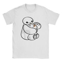 Big Hero 6 Baymax Cat Cute Portrait T Shirts Men Cotton Casual T-Shirts Round Neck  Tee Shirt Short Sleeve merchandise Plus Size