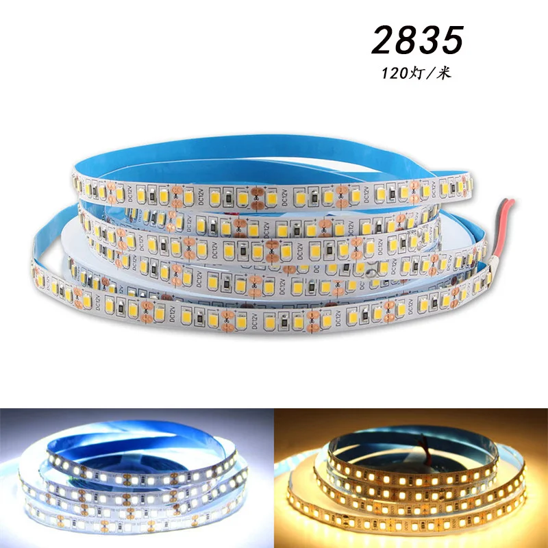 LED 5V 12V 24V Led Strip Light PC SMD 2835 120led/M 240led/M White Ledstrip Waterproof Luces LED Strip Tape Light Strip Flexible