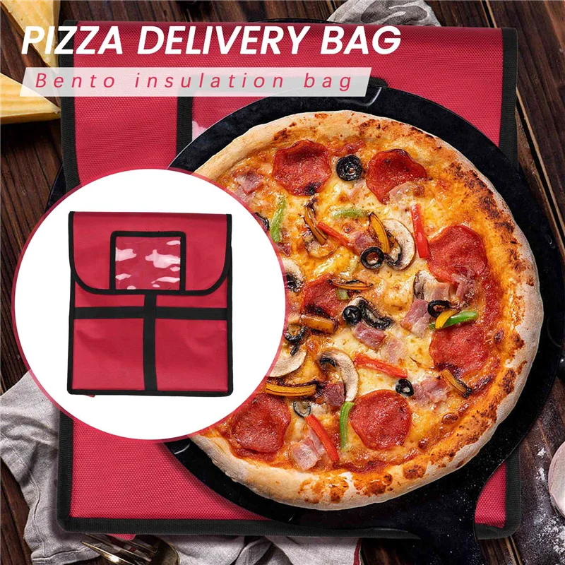 Insulated Pizza Food Delivery Bag Professional Large Pizza Delivery Bag Moisture-Proof Pizza Box