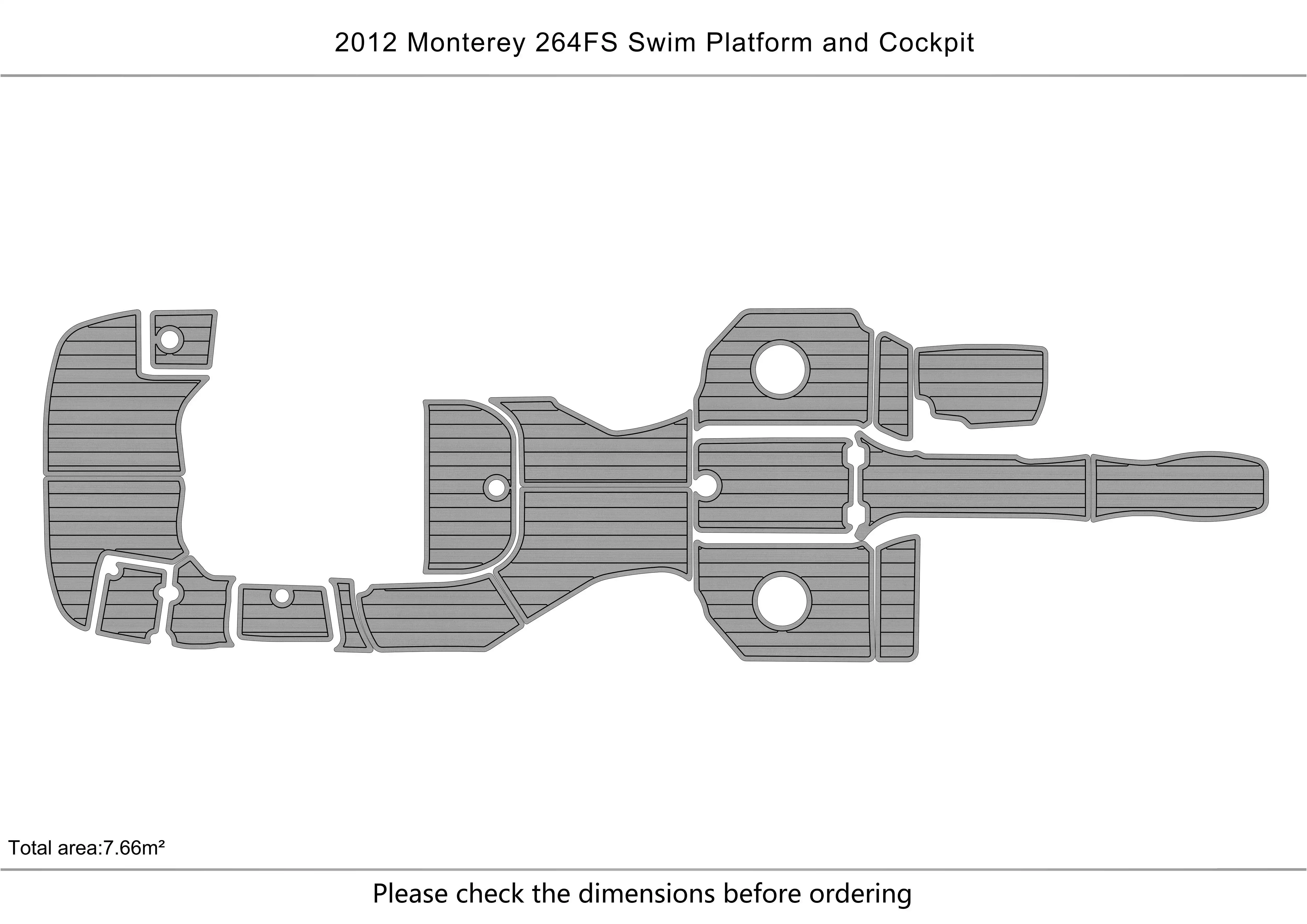 2012 Monterey 264FS Swim Platform and  Cockpit   1/4