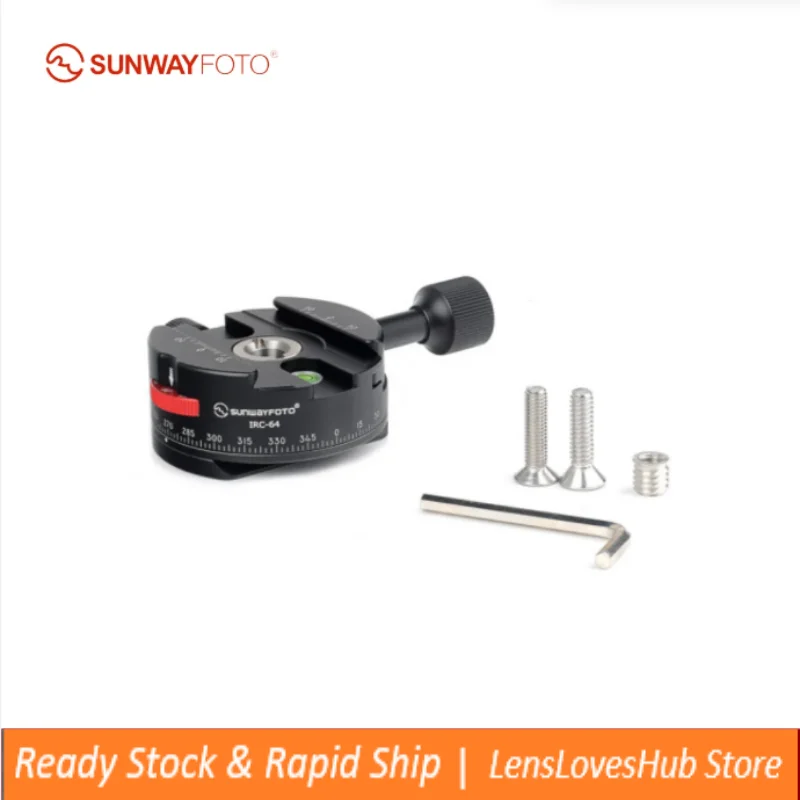 

SUNWAYFOTO Tripod Head Panoramic Indexing Rotator Quick Release Clamp with 4, 8, 12, 24 Detent Click Stops Arca