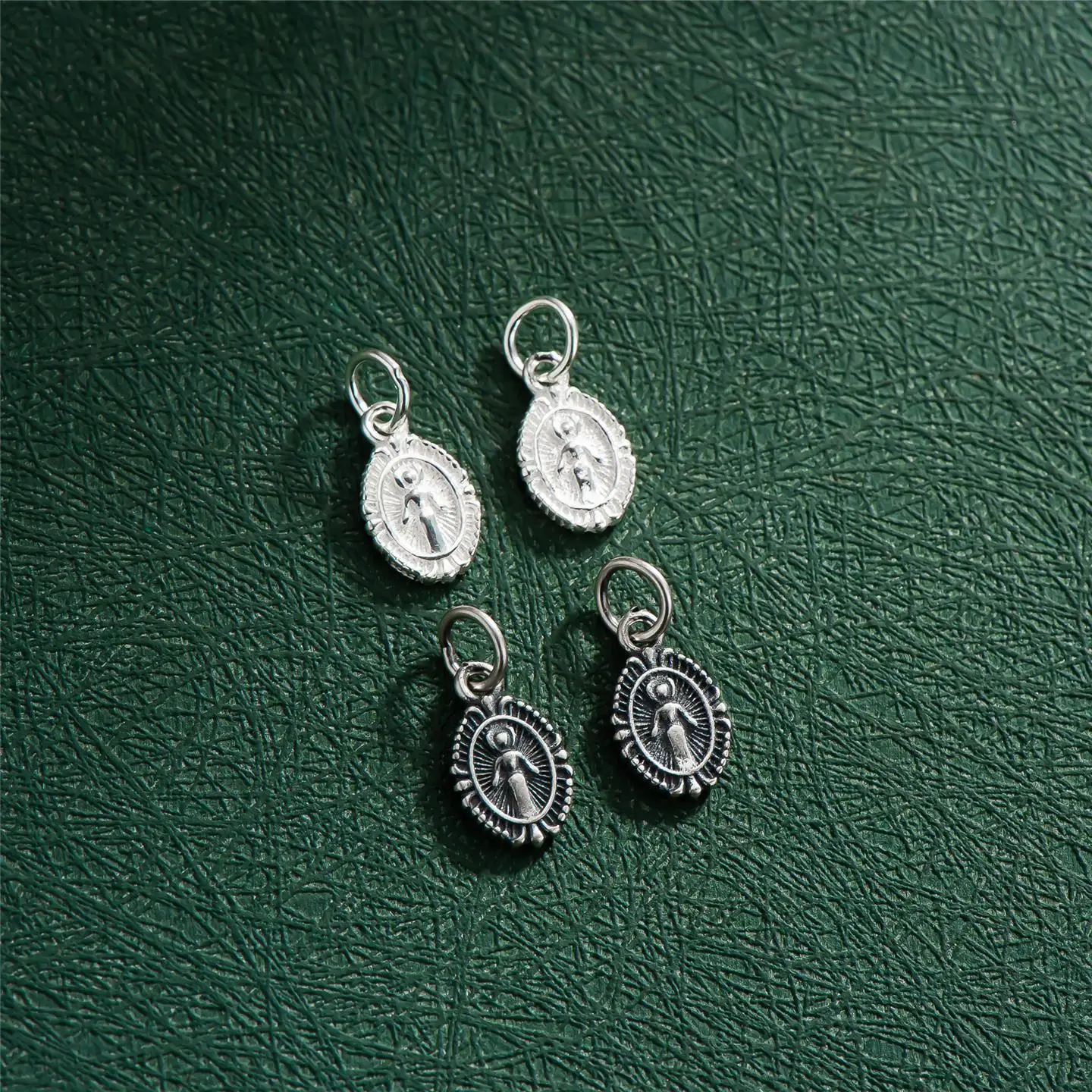 

100% настоящая стерлингового серебра 925 пробы, аксессуары, подвеска с подвеской Девы Марии для браслетов, ожерелья, ключ, материал «сделай сам», S0988