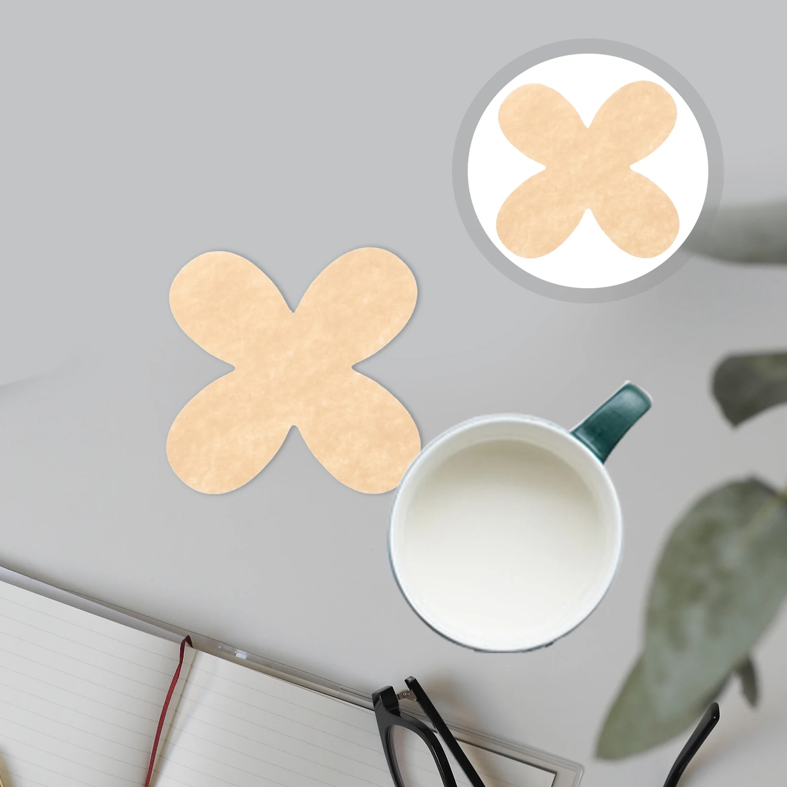 

50 Pcs Tea Cup Separation Gasket Divider Protector Felt Dividers Protectors Mats Beige Pads Dividing