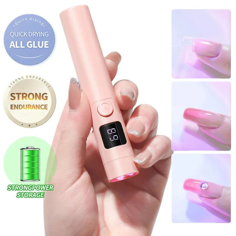 Handheld UV-licht voor gelnagels Oplaadbaar met LCD Snel uithardend display voor strasslijmdecoratie DIY thuis