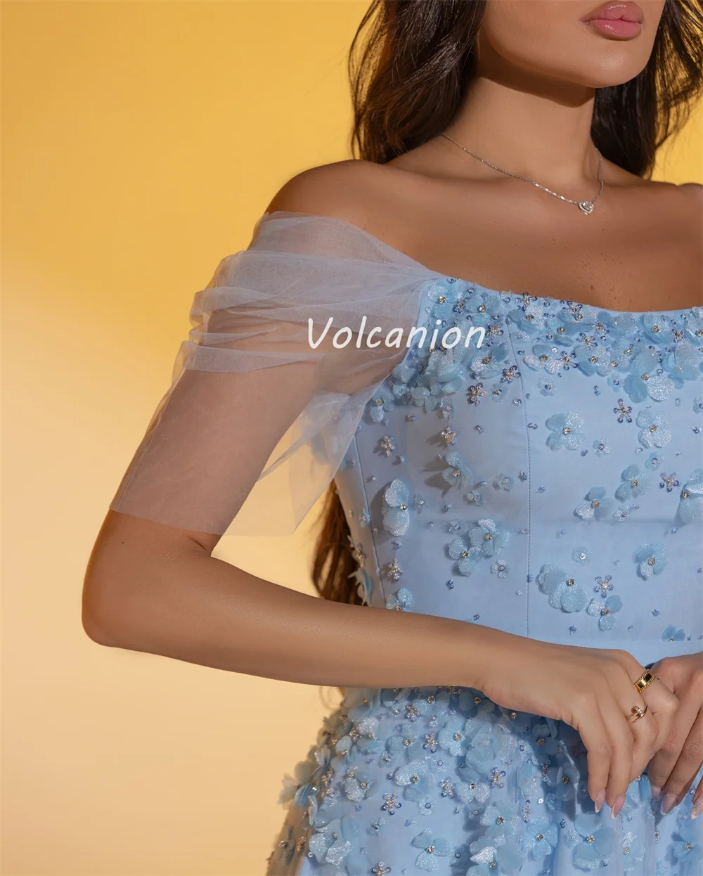 Customized Modern Style Exquisite Net Flower Beading Sequined Straight Poretrait Ankle Length Dresses Bespoke Occasion Dresses