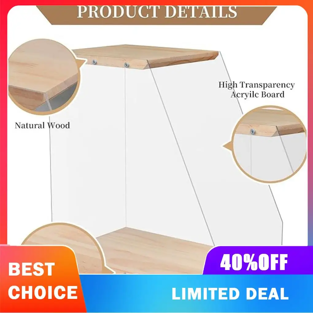Acrylic Record Holder Record Storage Vinyl Stand Up To 40 LPs Displayed Elegantly Rack Easily