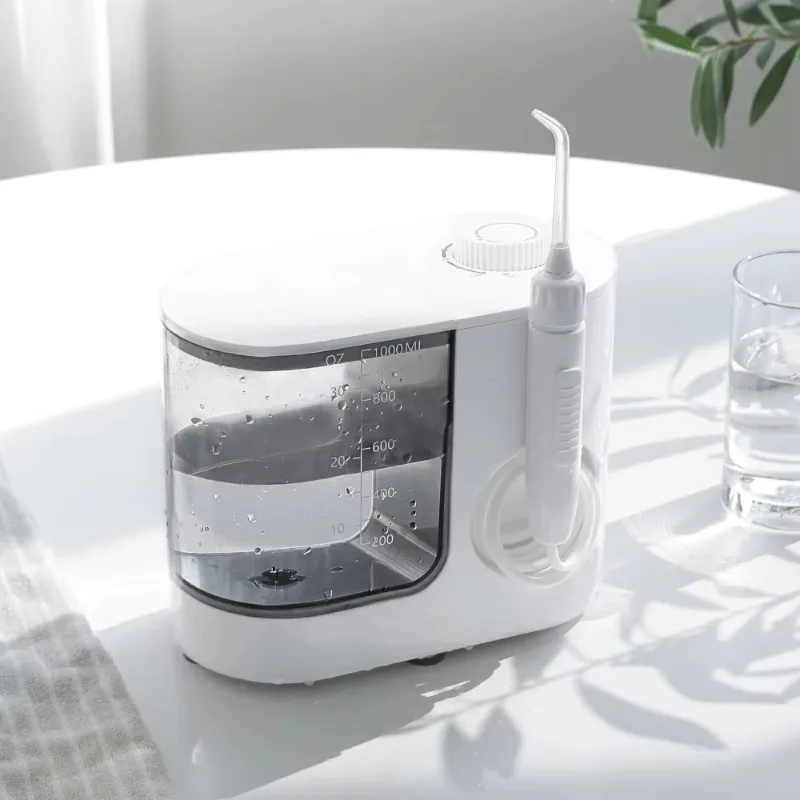Cordless Rechargeable 1000ml Water Tank Oral Dental Rinse 10 Mode 6 Jet Tip LCD Dental Oral Water Jet Household