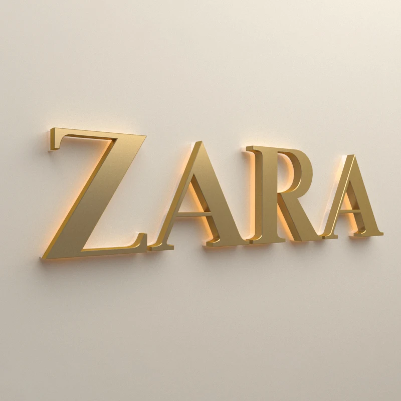 Customized Outdoor Metal LED Logo Lighting 3D Letter Company Commercial Sign Light Custom Business Name Plaque Illumination