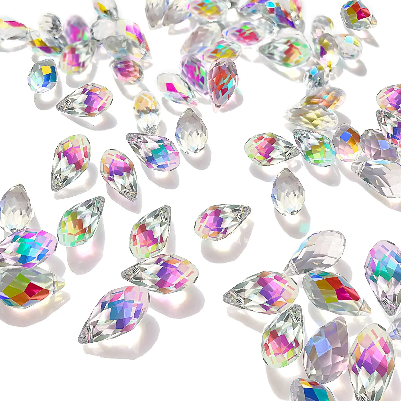 5x8mm 6x12mm 8x13mm 10x20mm 12x25mm Crystal Glass Beads Teardrop Pendants for Jewelry Making DIY Earring Necklaces Bracelets