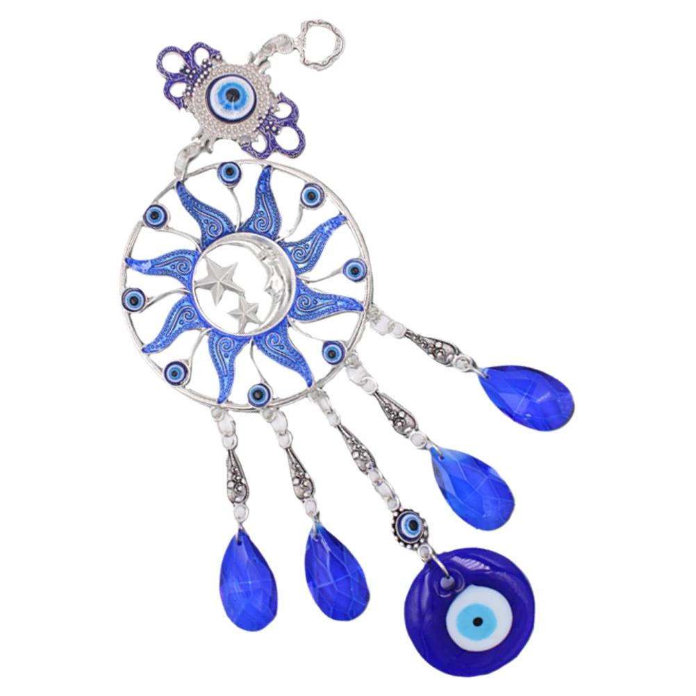 

1pc Evil Eyes Dream Catcher Wall Hanging Metal Decorative Pendant Indoor Bedroom Living Room Home Decoration nament Hanging