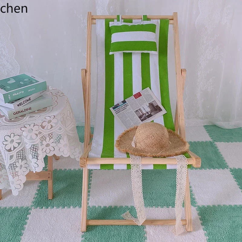 9beach folding solid wood lying canvas lunch break by simple outdoor portable escort lazy chair