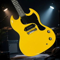 Hot Selling Yellow Version SG Electric Guitars Rosewood Neck  Mahogany Body Chrome Hardware Round Headed Silk Fixed Bridge