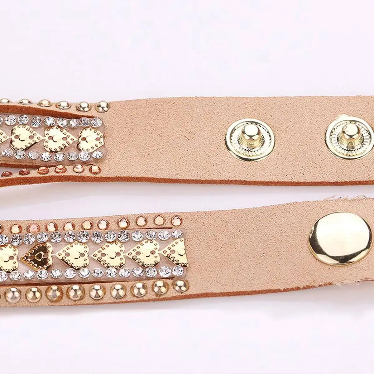 Rhinestone دل ڈائل خواتین لمبی مخمل بینڈ کلائی گھڑی گھڑیاں