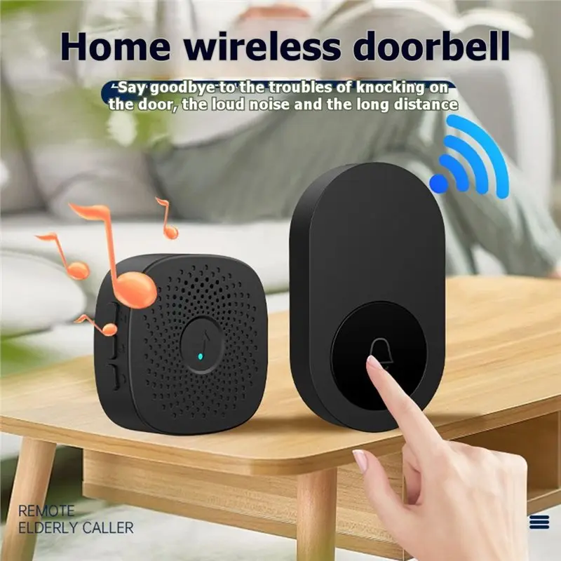 Y42A-Three-Speed Volume Wireless Doorbell Smart Welcome Door Bell 38 Songs Melodies For Home Emergency Bed Calling - view 6