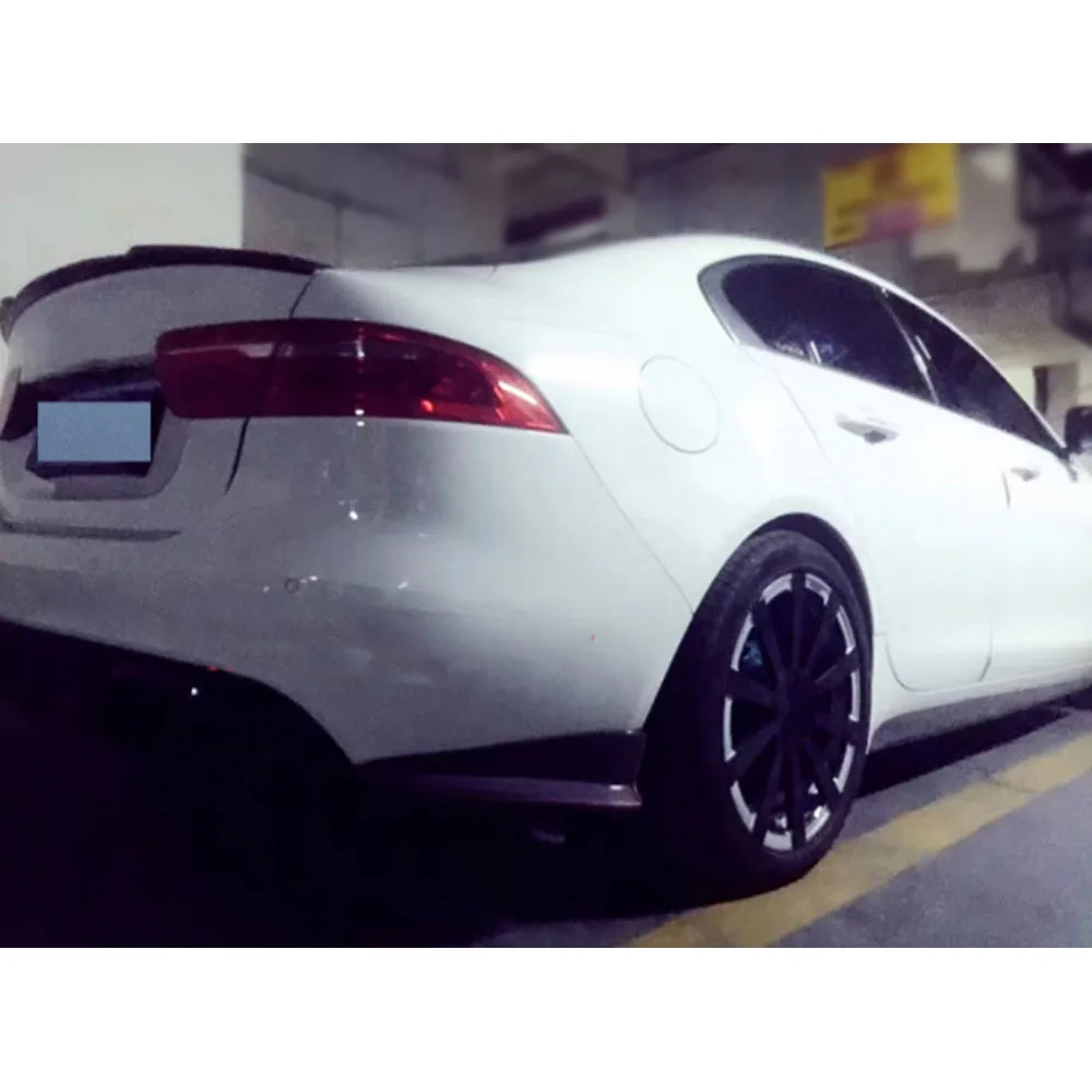 

Carbon Fiber Rear Lip Splitters Flaps Cupwings For Jaguar XE Sedan 2015 2016 2017 Car Bumper Guard Car Styling FRP Body Kits