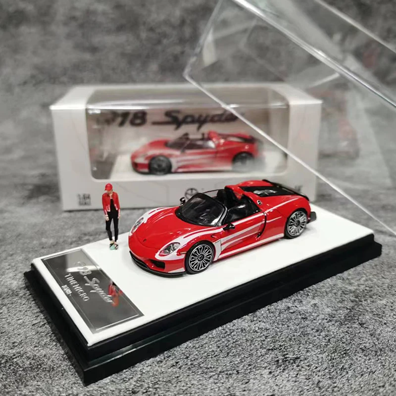 Time Micro 1:64 Model Car 918Spyder Alloy Die-cast Running Vehicle- Flame Coating