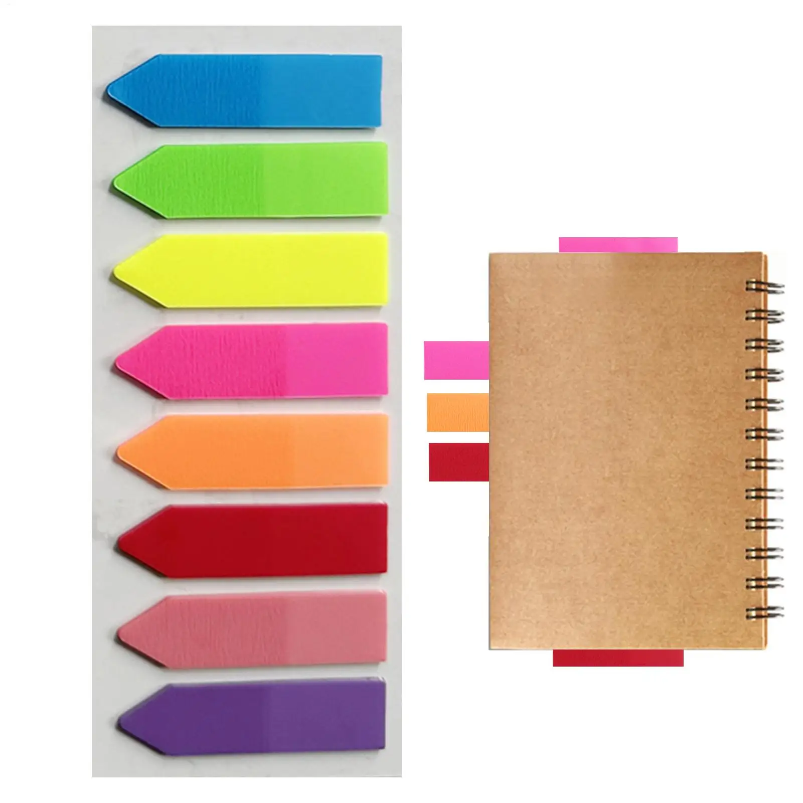 Page Markers Sticky Tabs Multicolor Sticky Writable Repositionable Index Tabs Flags for Pages Book Markers School Supplies