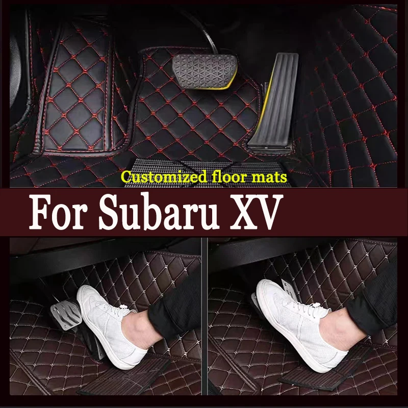 

Car Mats For Subaru XV Crosstrek GP 2013~2017 Leather Floor Mat Carpets Rugs Protective Pad Interior Parts Car Accessories 2014