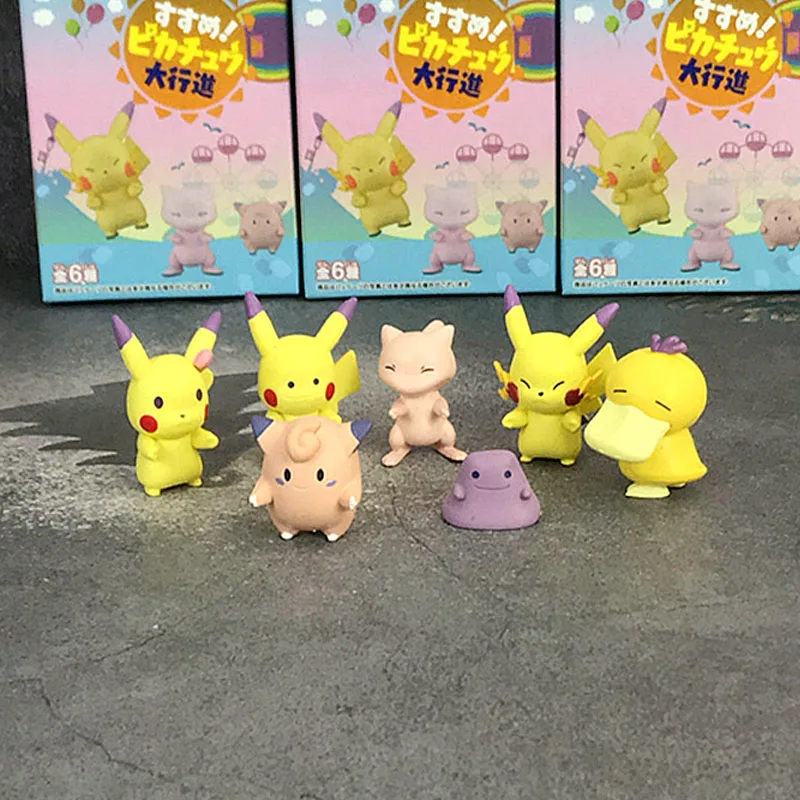 TOMY Pokmen Capsule Toy Gashapon Model Toy Action Figure Ornament Pikachu Psyduck Accessories Childern Gift