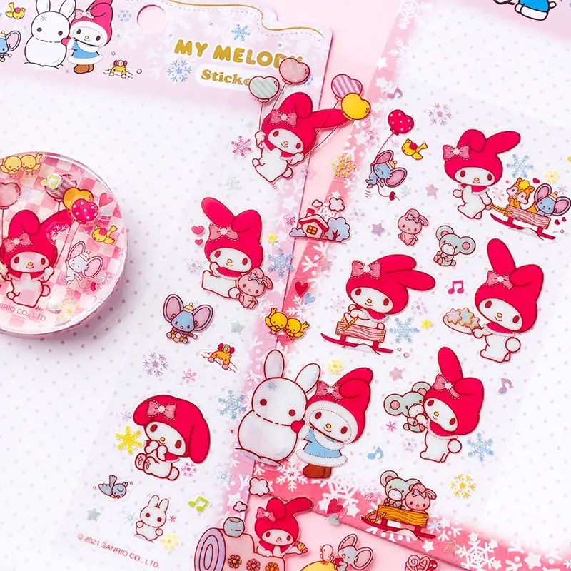 بولي كلوريد الفينيل سانريو شفافة ثلج ليتل توين ستارز جوكا لتقوم بها بنفسك جراب هاتف ملصقات الفتاة مذكرات الديكور رياض الأطفال لعبة مكافأة