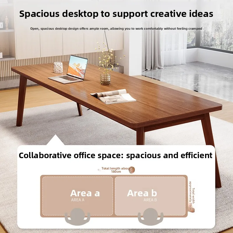 Solid Wood Legs, Large Desk in The Living Room, Office Study, Reading and Learning Home Sinology Desks and Chairs