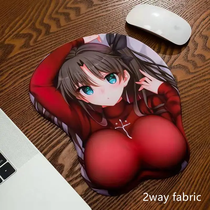 

Rin Mash Fate Saber Rin Mash Gamer Anime Sexy Mouse Pad Cute Manga with Wrist 3D Oppai Silicone Gel Mat Mousepad