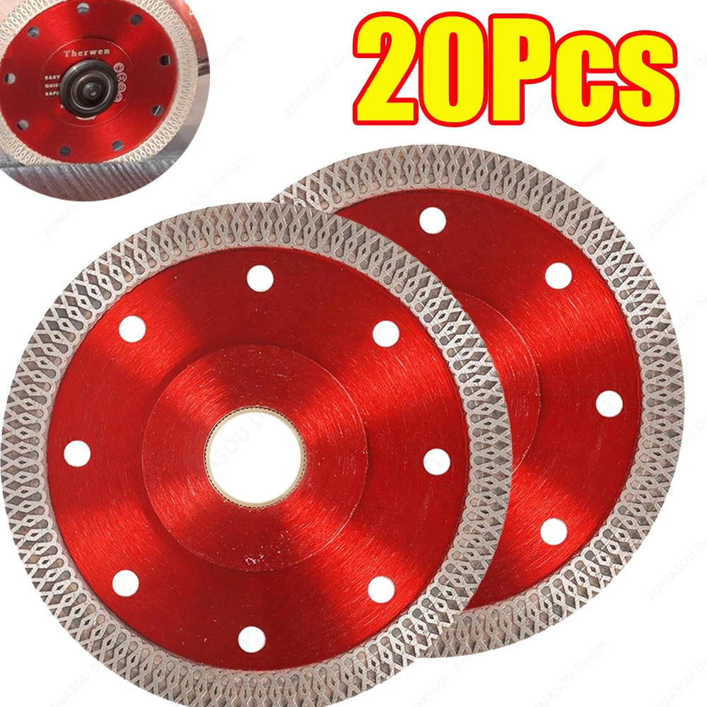 105/115/125mm 1-20 pièces lame de carrelage diamant Super mince scie disque de coupe sec et humide roue pour meuleuse en céramique porcelaine granit billes