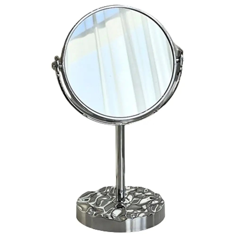 Simple Nordic Double-Sided Vanity Mirror Detachable 1:2 Magnifying Desktop Stand Mirror INS Oval Makeup Mirror Makeup Essentials