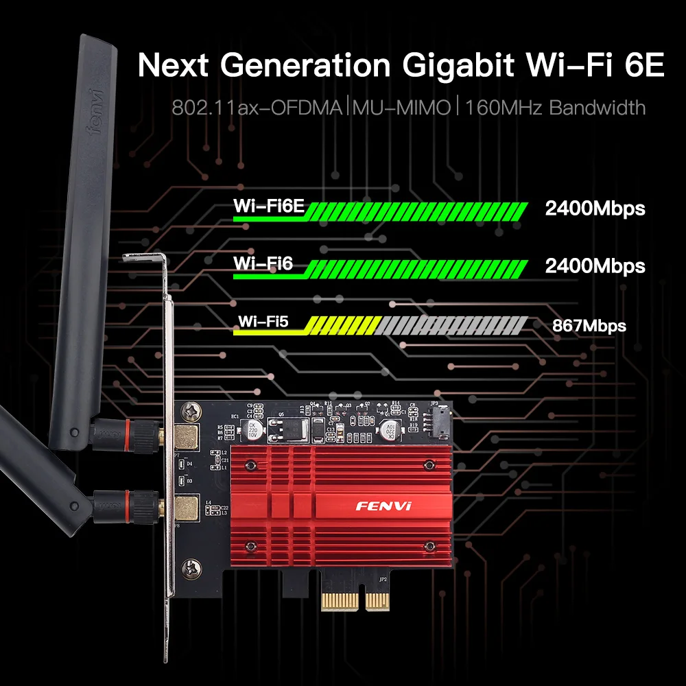 Imagem -05 - Adaptador de Placa de Rede sem Fio para pc Wifi 6e Intel Ax210 5374mbps para Bluetooth 5.2 2.4g 5ghz 6ghz 802.11ax Wlan Wifi6 10 11