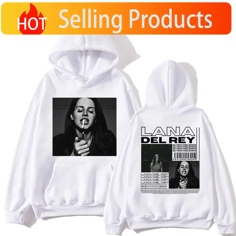 Singer Lana Del Rey Album Hoodie Men Women Vintage Fashion Hip Hop Sweatshirt Oversized Casual Fleece Warm Pullovers Streetwear