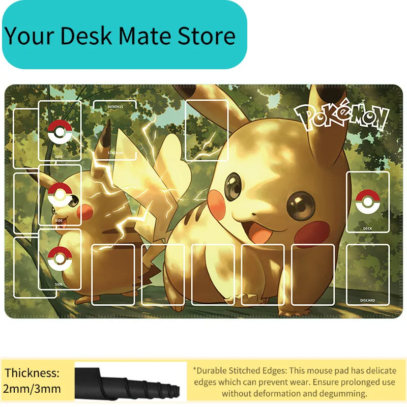 

Водонепроницаемый игровой коврик Epic Pokemon с зонами для игроков и коллекционеров TCG