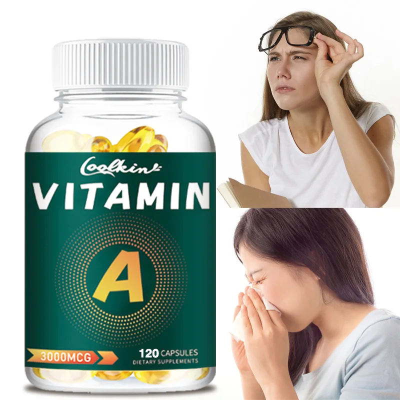 

Vitamin A Capsules - Antioxidant, Maintain Vision and Eye Health, Immune System Function, Brighten Eyes,Enhance Clarity, Non-GMO