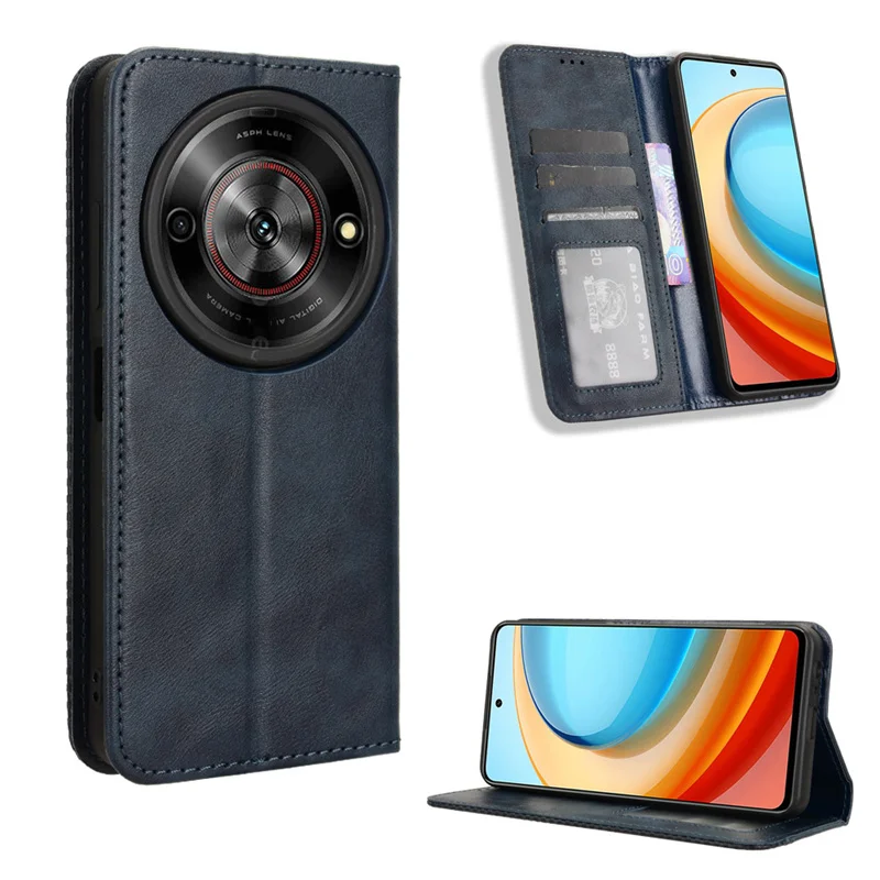 For ZTE Nubia Focus 5G Case Wallet Flip Style PU Leather Phone Bag Cover For ZTE Nubia Focus 5G With Photo Frame