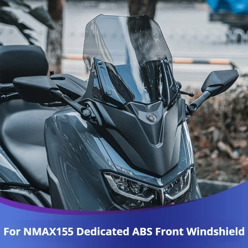 For Yamaha NMAX155 2020-2024 Scooter Heightened Front Windshield Set ABS Material Wind Deflector Modified Accessories