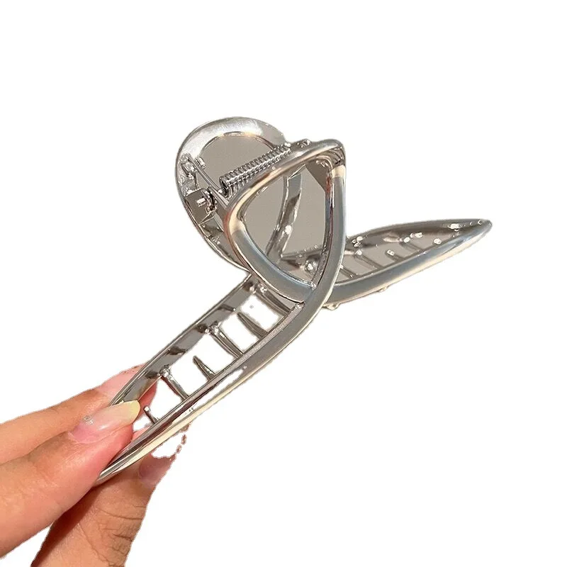 13.5Cm Nieuwe Vrouw Extra Grote Kleerhanger Ontwerp Haar Klauwen Mode Wassen Gezicht Haar Clips Haarspelden Meisjes Metalen Haar accessoires