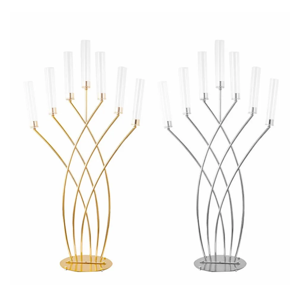 

7-head candle holder wedding main table decoration iron art road guide hotel model room decoration ornaments