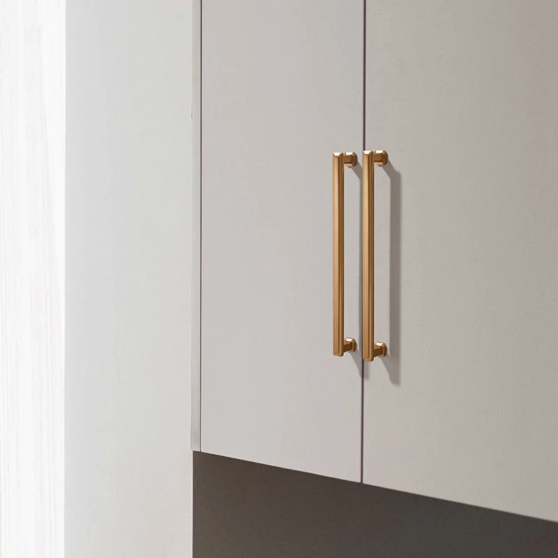 มือจับตู้สีดำสุดหรู สไตล์อเมริกันสมัยใหม่ มือจับลิ้นชัก ลูกบิดตู้เสื้อผ้า อุปกรณ์ฮาร์ดแวร์เฟอร์นิเจอร์