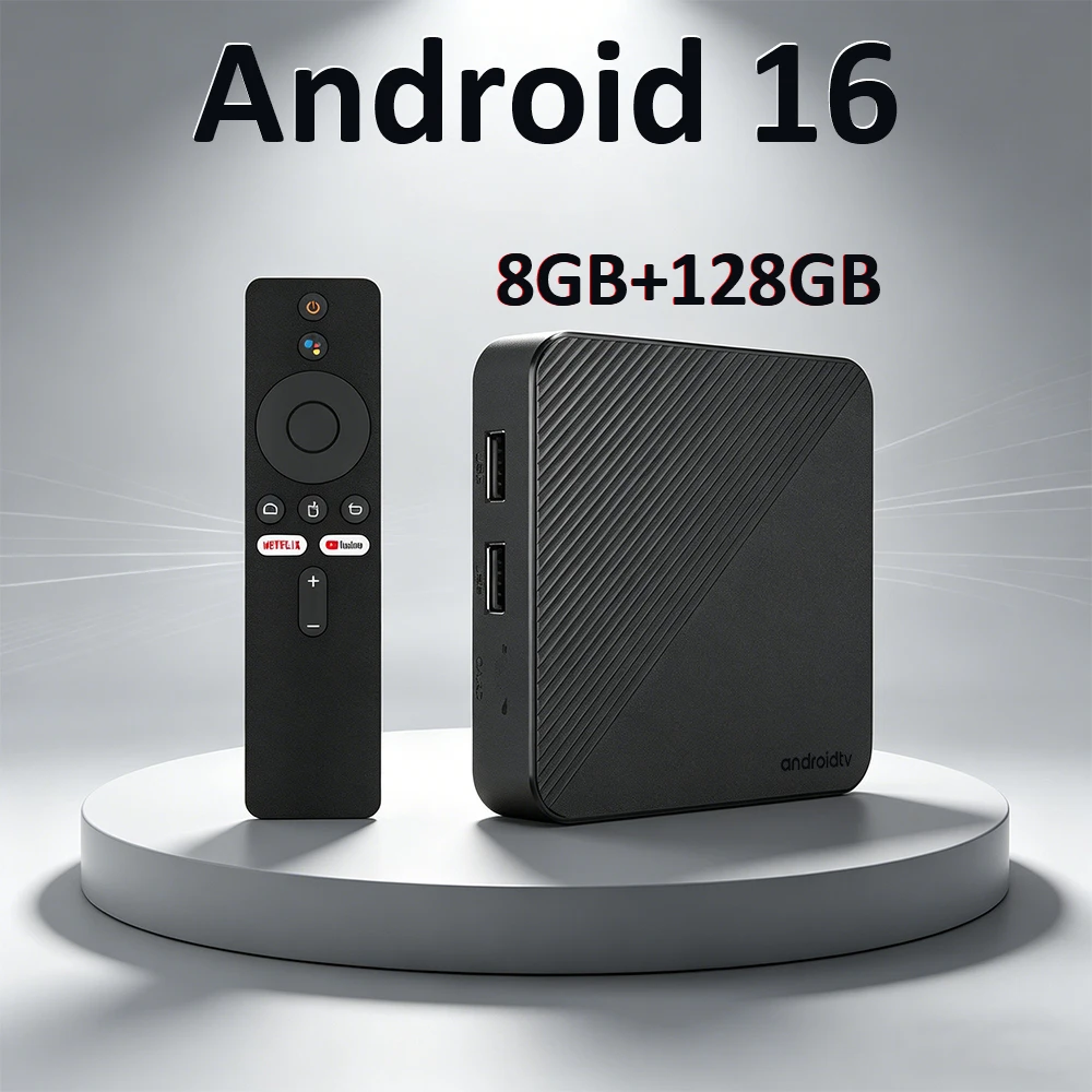 

Смарт ТВ-приставка Android 16 T8 RK3518 8 ГБ 128 ГБ с двойным Wi-Fi 6, четырехъядерным процессором, поддержкой видео 4K 8K, медиаплеер, голосовой пульт, BT5.4, ТВ-бокс