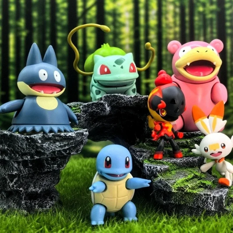 BLOKEES Original POKEMON Building Blocks Pikachu Charmander  Sprigatito Eevee Lucario Pokémon Action Figure Toys Gift