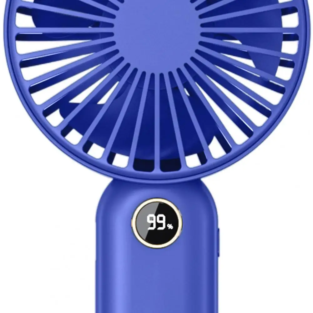 Handheld Fan with 5 Speed Settings Digital Display Low Noise USB Rechargeable Brushless Motor Outdoor Travel