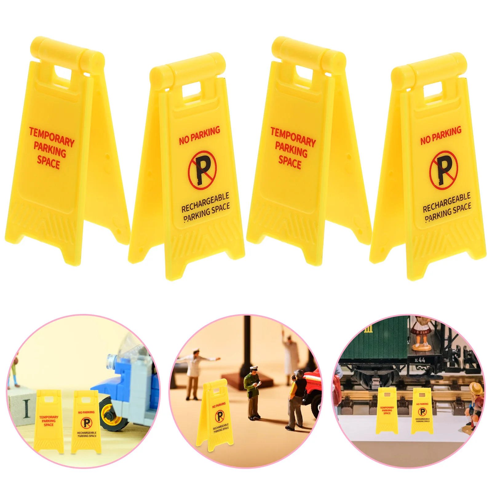 

10pcs Kids Traffic Warning Signs Simulation Play Set Road Safety Education Cognitive For Early Learning Non Remote Vehicle
