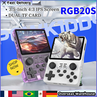 POWKIDDY RGB20S Handheld Game Console Retro Consoles Open Source System 3.5-Inch 4:3 IPS Screen Double Joystick Children's Gifts
